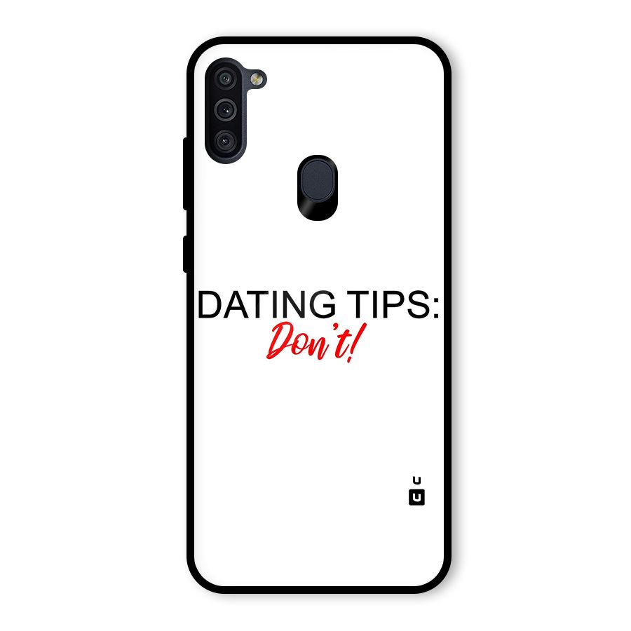 Expert Dating Tip Glass Back Case for Galaxy M11