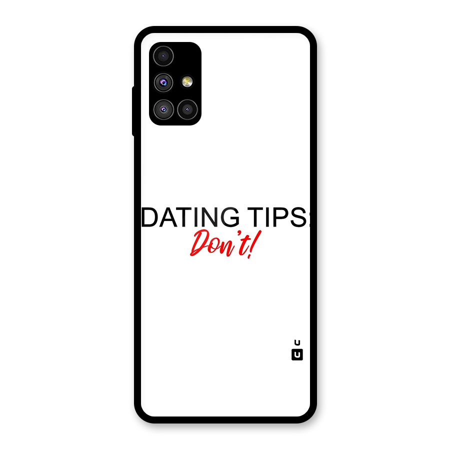 Expert Dating Tip Glass Back Case for Galaxy M51