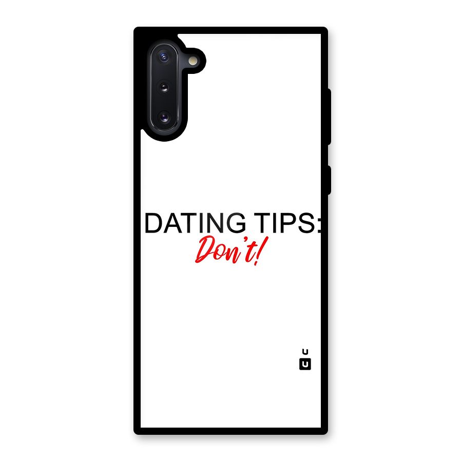 Expert Dating Tip Glass Back Case for Galaxy Note 10