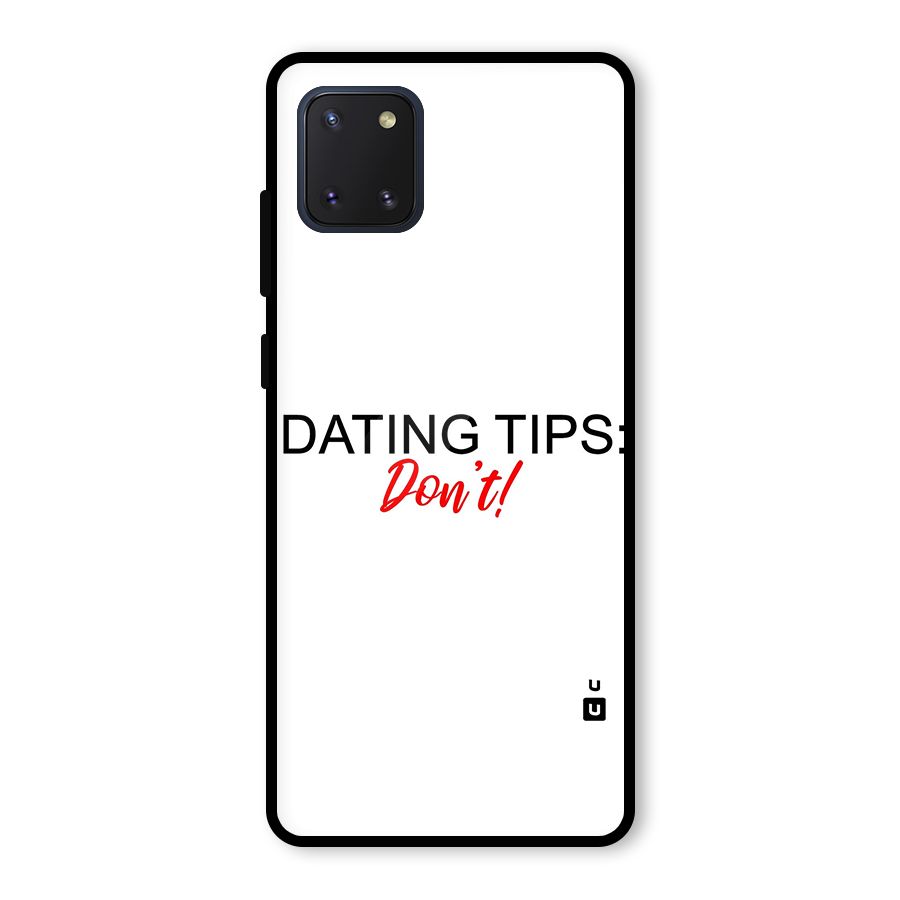 Expert Dating Tip Glass Back Case for Galaxy Note 10 Lite