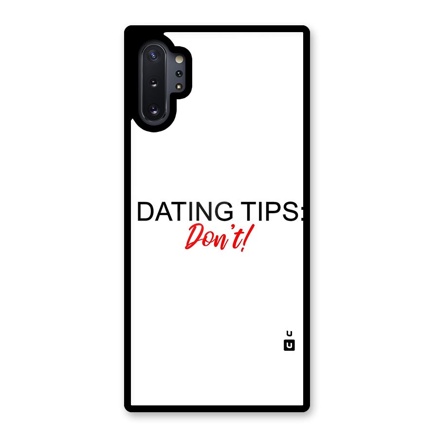 Expert Dating Tip Glass Back Case for Galaxy Note 10 Plus