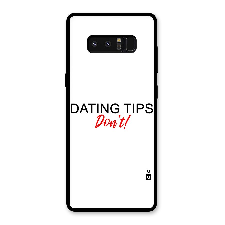 Expert Dating Tip Glass Back Case for Galaxy Note 8