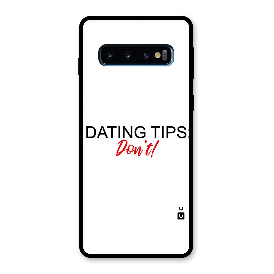 Expert Dating Tip Glass Back Case for Galaxy S10