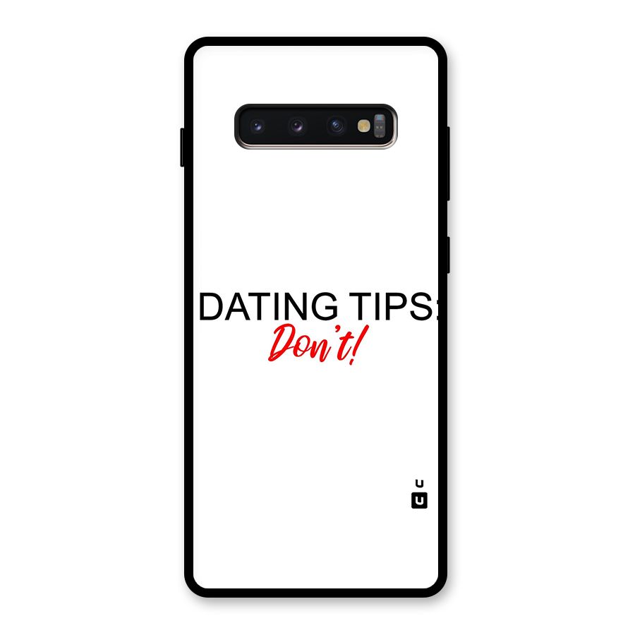 Expert Dating Tip Glass Back Case for Galaxy S10 Plus
