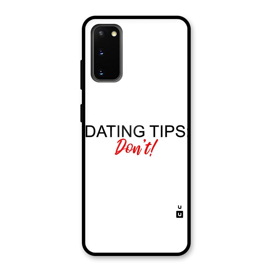 Expert Dating Tip Glass Back Case for Galaxy S20