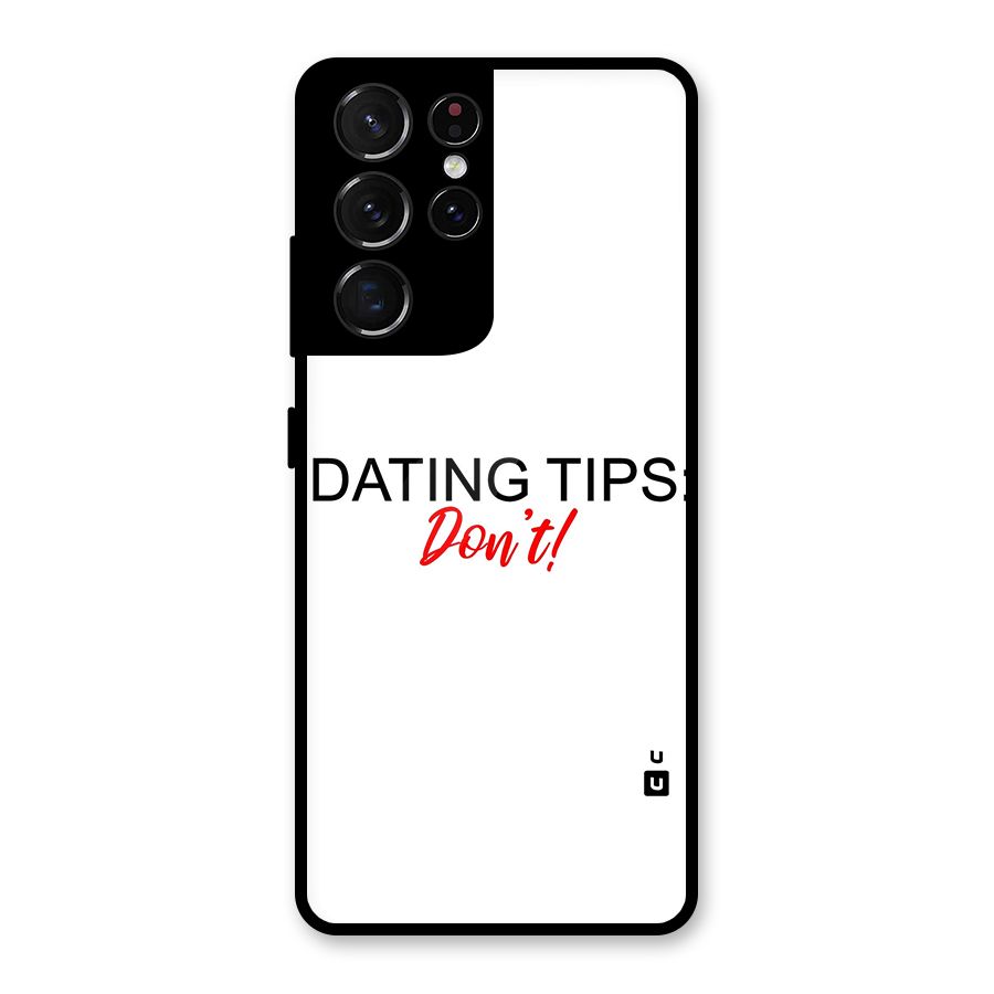Expert Dating Tip Glass Back Case for Galaxy S21 Ultra 5G