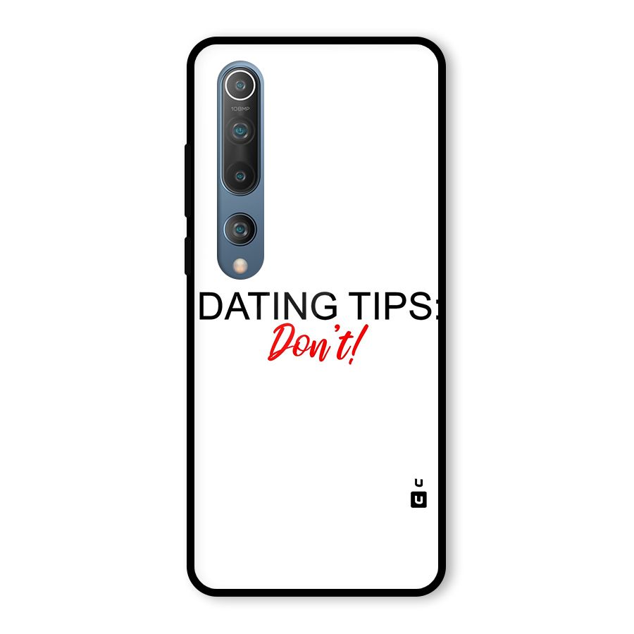 Expert Dating Tip Glass Back Case for Mi 10