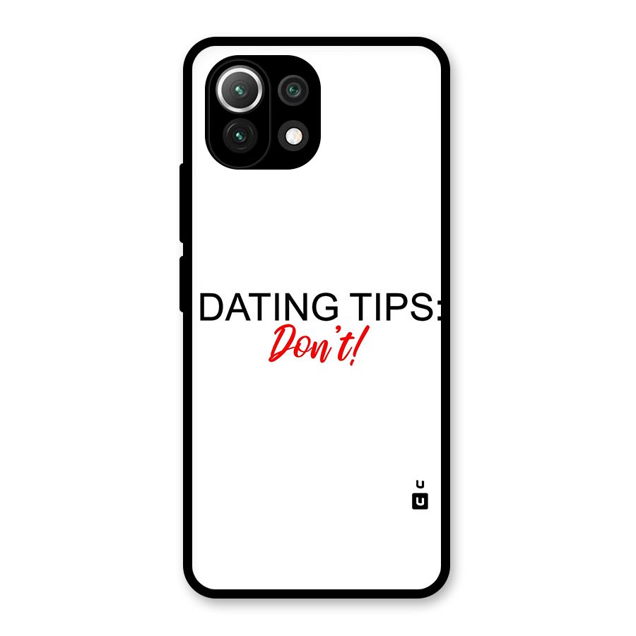 Expert Dating Tip Glass Back Case for Mi 11 Lite