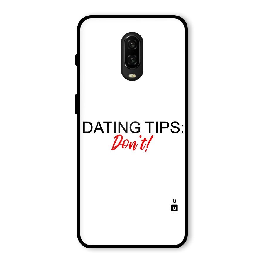 Expert Dating Tip Glass Back Case for OnePlus 6T