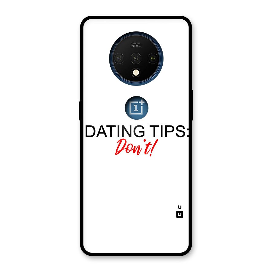 Expert Dating Tip Glass Back Case for OnePlus 7T