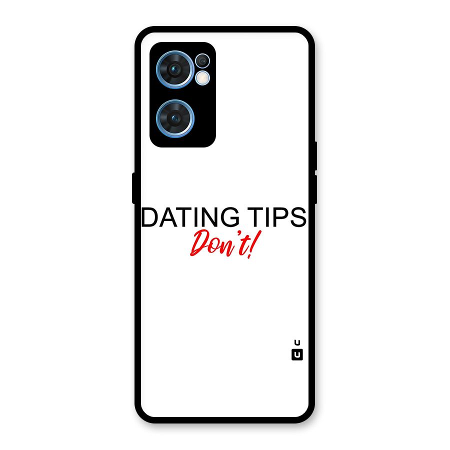 Expert Dating Tip Glass Back Case for Oppo Reno7 5G
