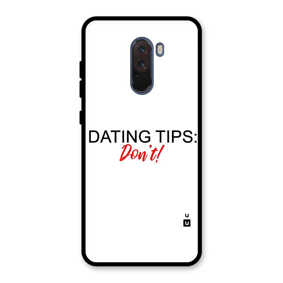 Expert Dating Tip Glass Back Case for Poco F1