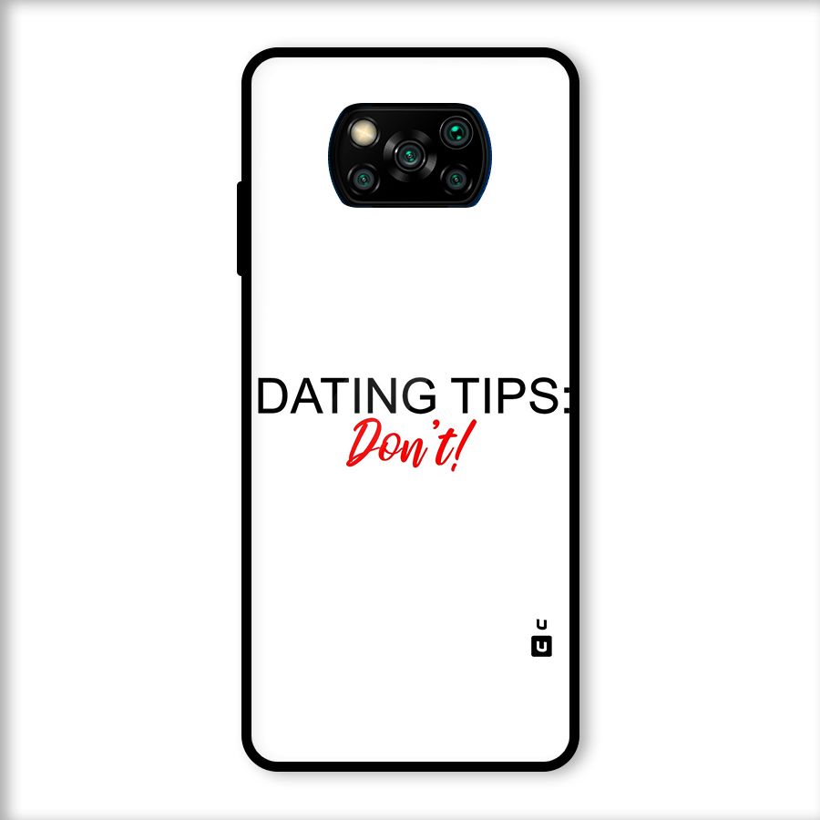 Expert Dating Tip Glass Back Case for Poco X3