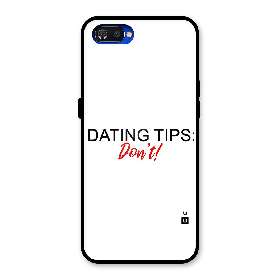 Expert Dating Tip Glass Back Case for Realme C2