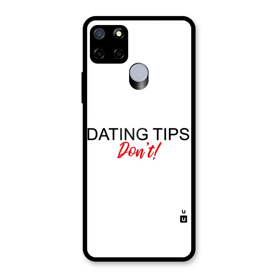 Expert Dating Tip Glass Back Case for Realme Narzo 30A