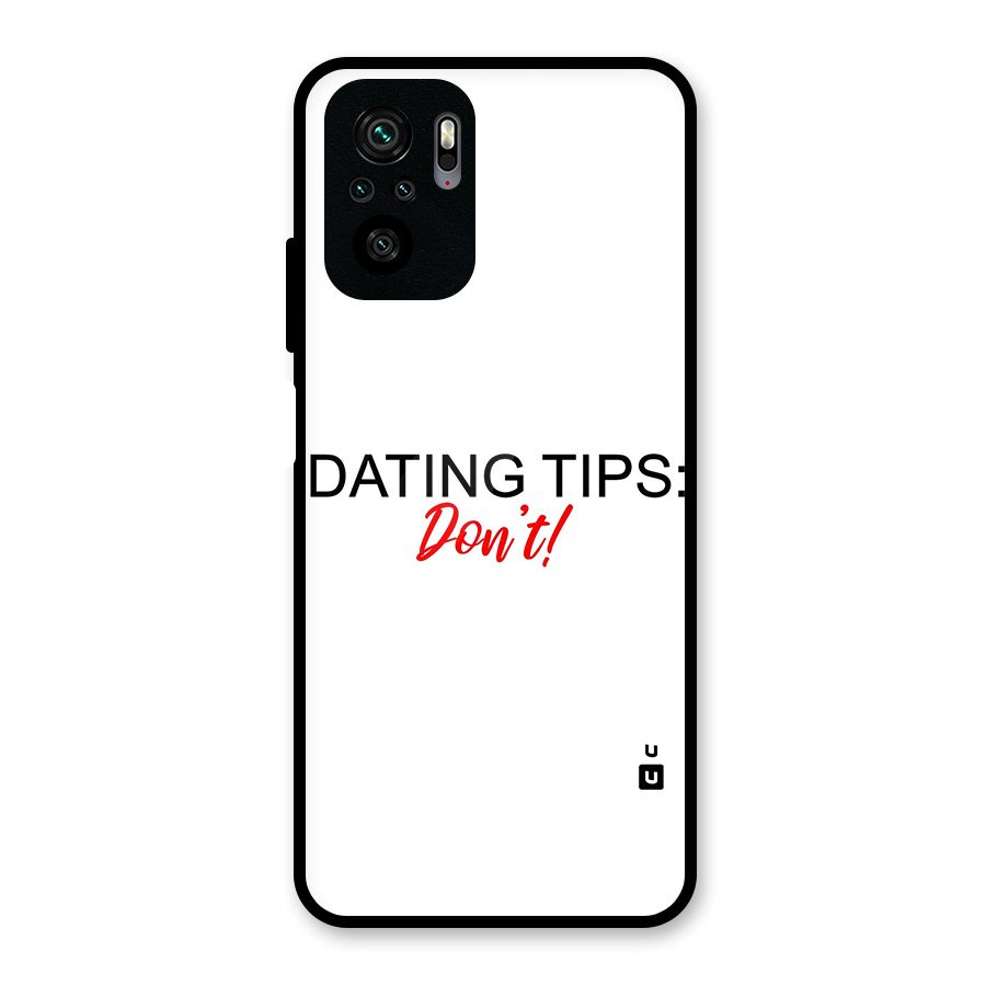 Expert Dating Tip Glass Back Case for Redmi Note 10S