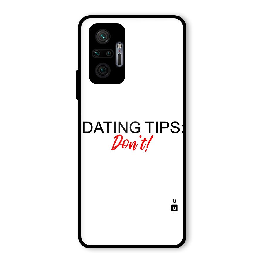 Expert Dating Tip Glass Back Case for Redmi Note 10 Pro