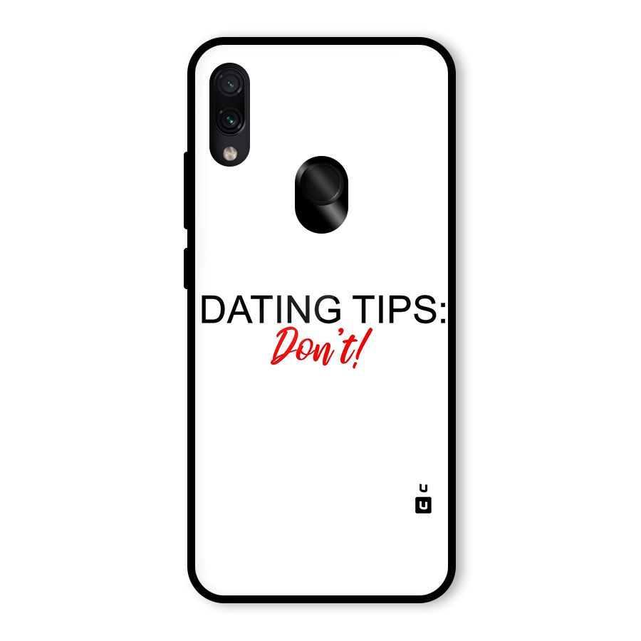 Expert Dating Tip Glass Back Case for Redmi Note 7S