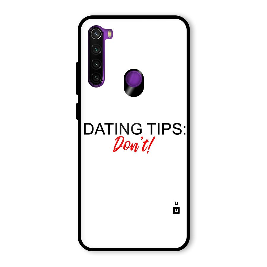 Expert Dating Tip Glass Back Case for Redmi Note 8