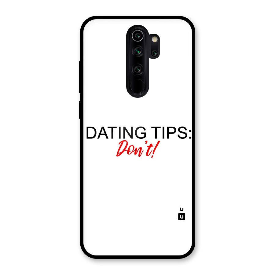 Expert Dating Tip Glass Back Case for Redmi Note 8 Pro