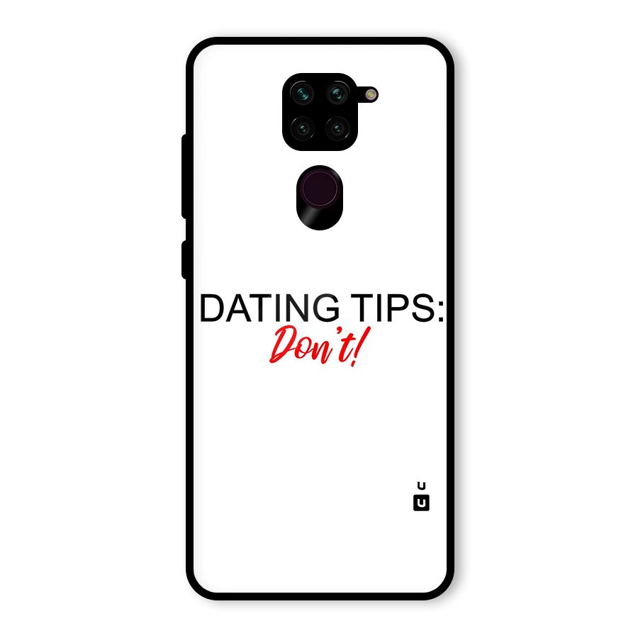 Expert Dating Tip Glass Back Case for Redmi Note 9