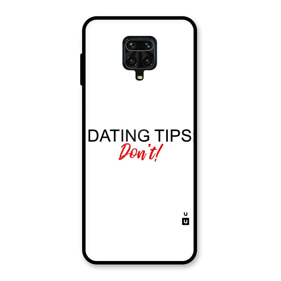 Expert Dating Tip Glass Back Case for Redmi Note 9 Pro