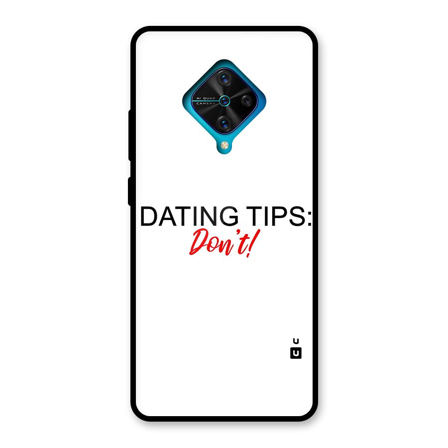 Expert Dating Tip Glass Back Case for Vivo S1 Pro