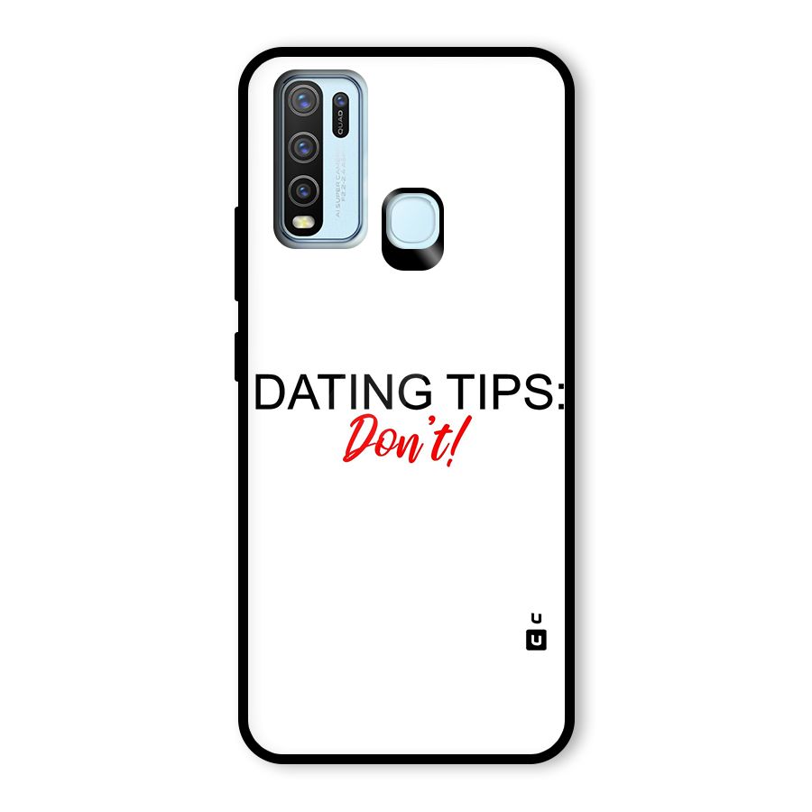 Expert Dating Tip Glass Back Case for Vivo Y30