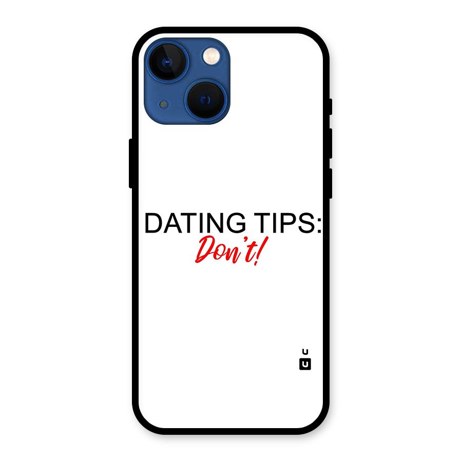 Expert Dating Tip Glass Back Case for iPhone 13 Mini