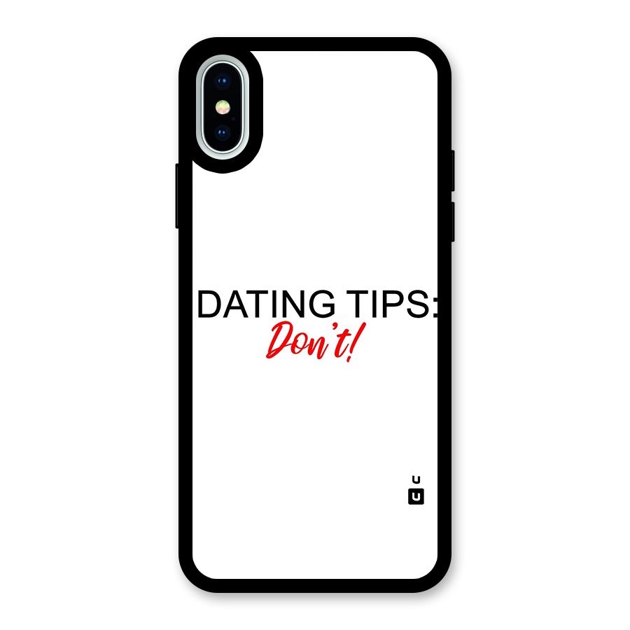 Expert Dating Tip Glass Back Case for iPhone X