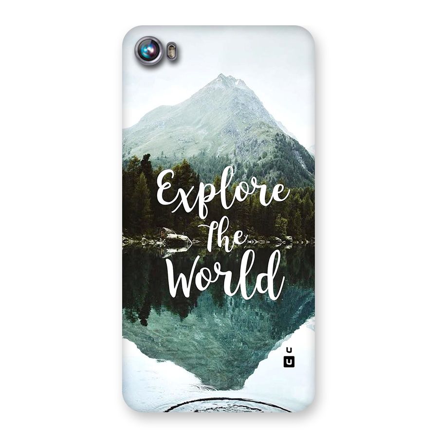Explore The World Back Case for Canvas Fire 4 (A107)