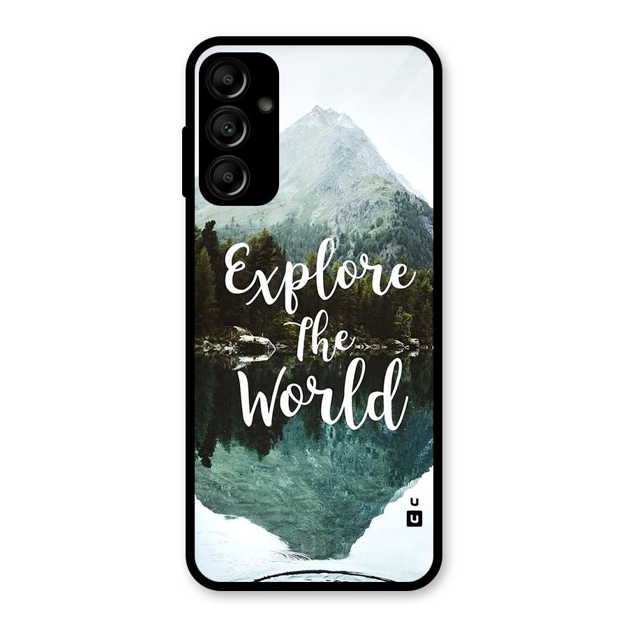 Explore The World Glass Back Case for Galaxy A14 5G