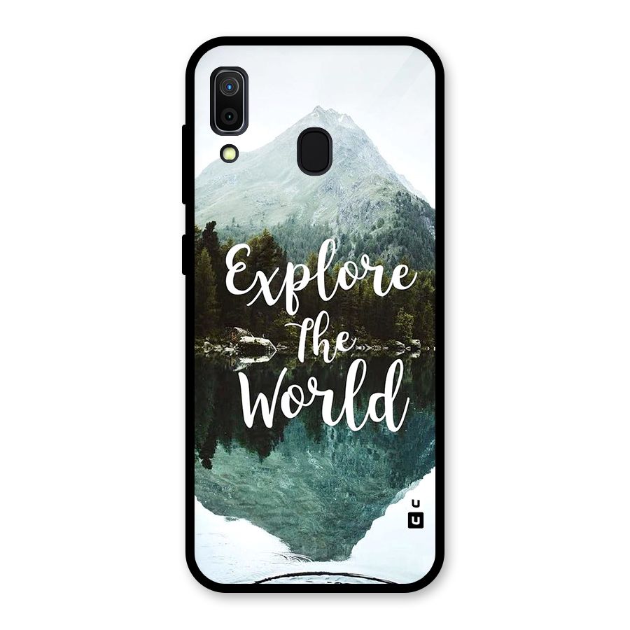 Explore The World Glass Back Case for Galaxy A30