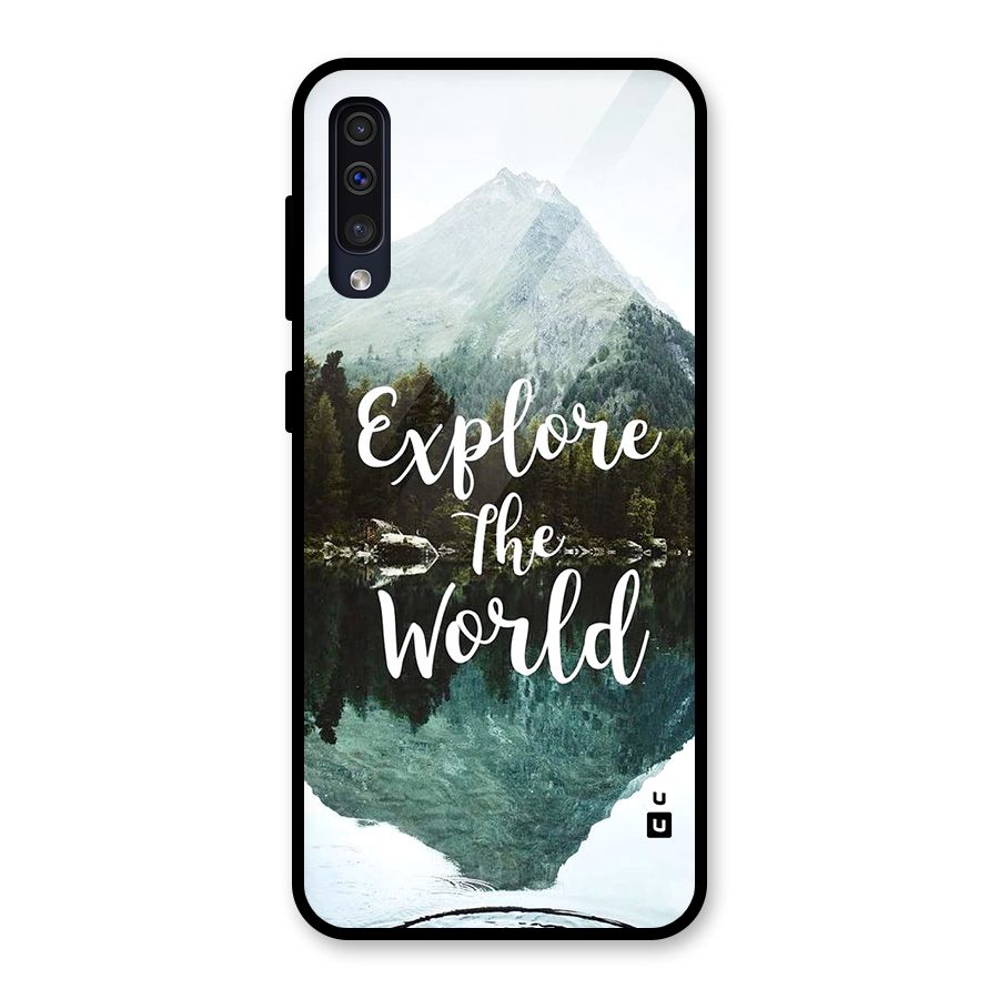Explore The World Glass Back Case for Galaxy A30s