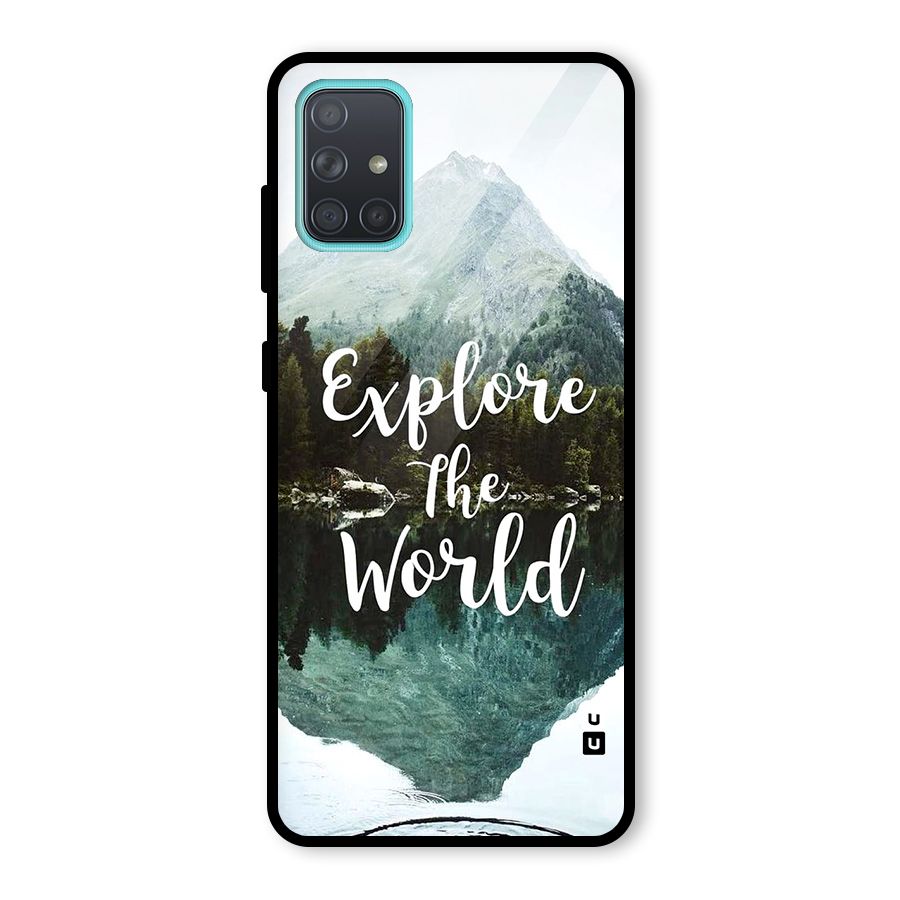 Explore The World Glass Back Case for Galaxy A71