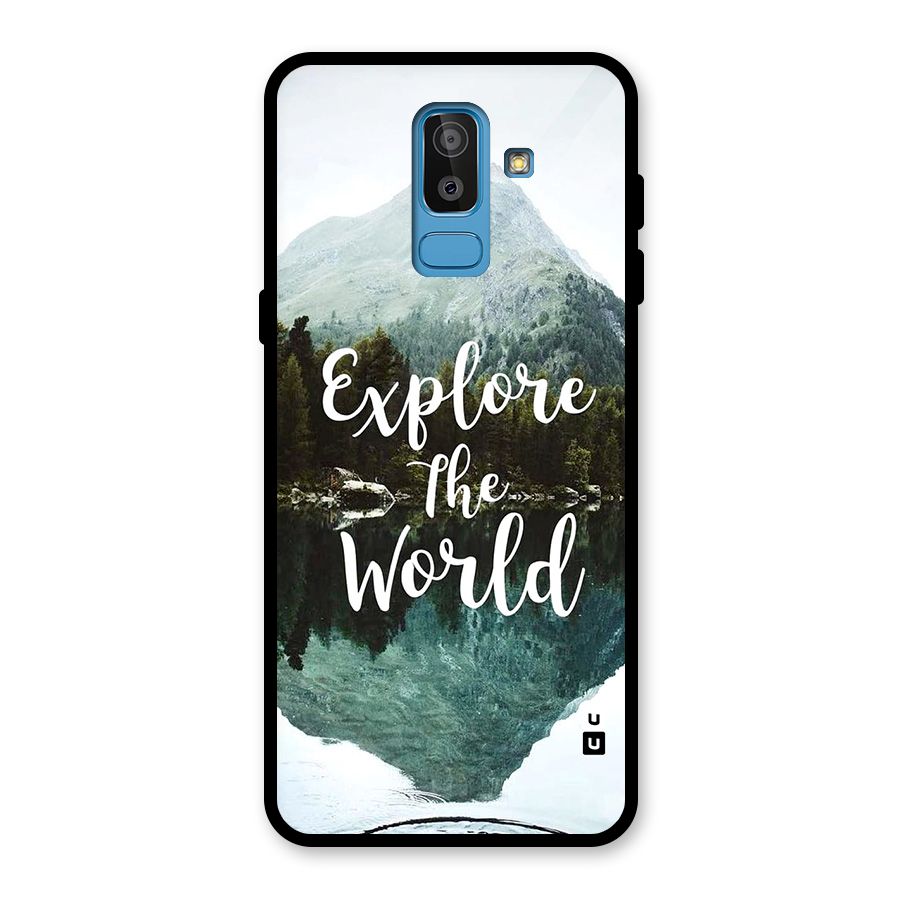 Explore The World Glass Back Case for Galaxy J8