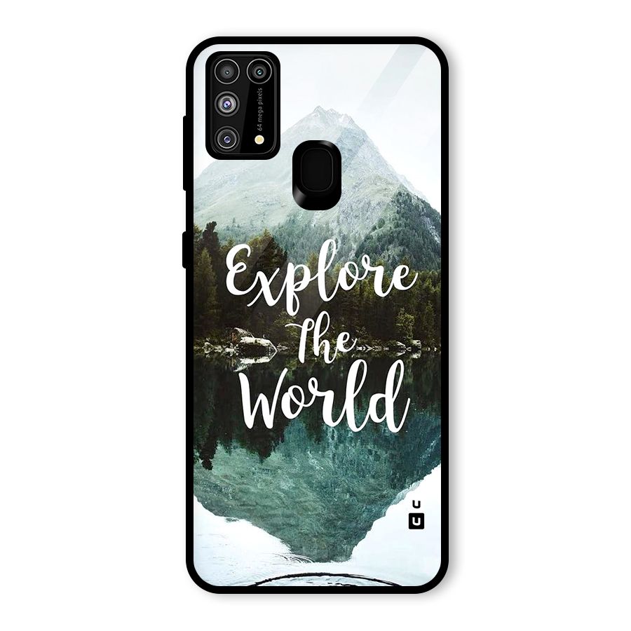 Explore The World Glass Back Case for Galaxy M31