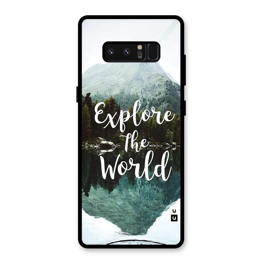 Explore The World Glass Back Case for Galaxy Note 8