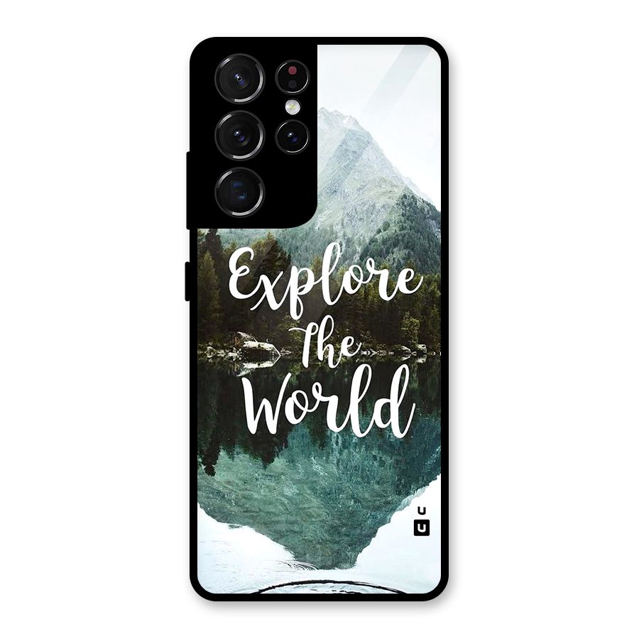 Explore The World Glass Back Case for Galaxy S21 Ultra 5G