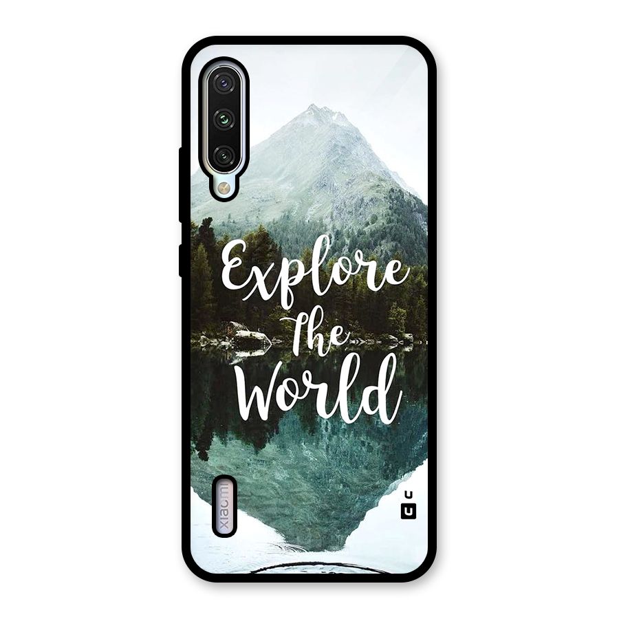 Explore The World Glass Back Case for Mi A3