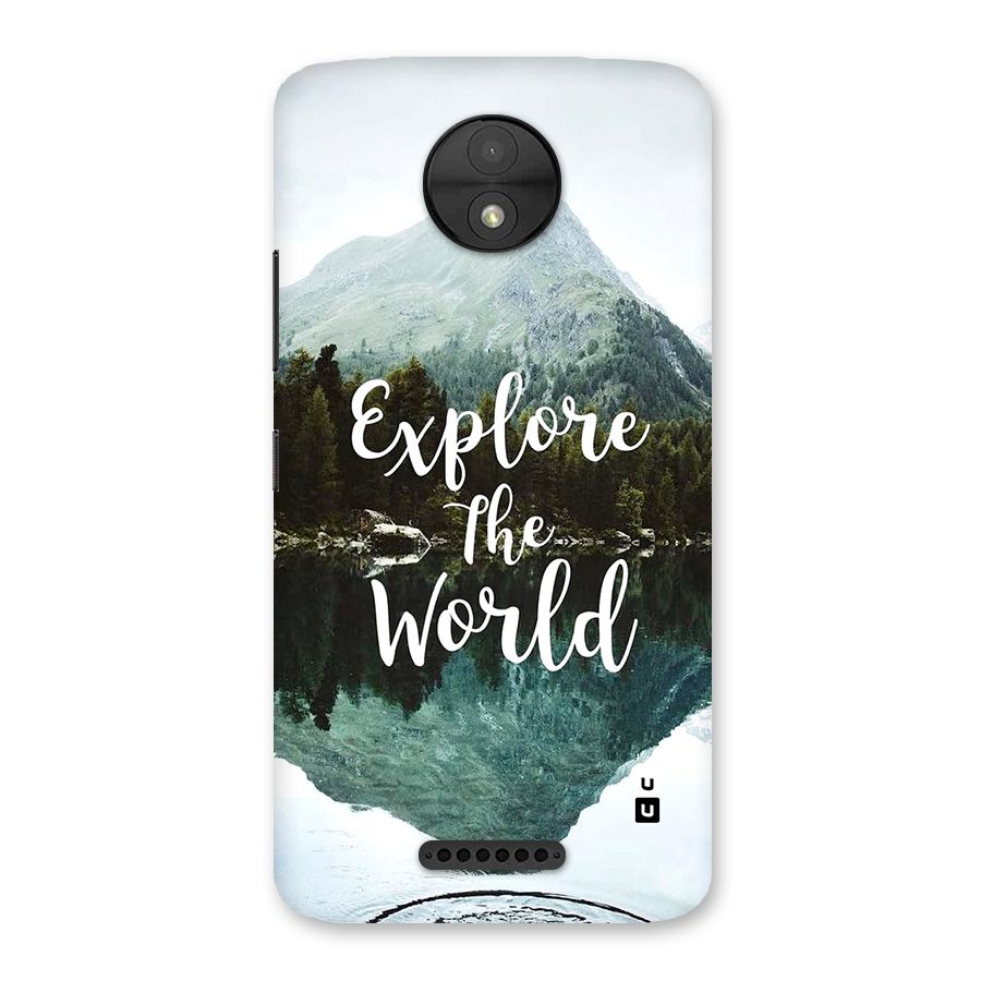 Explore The World Back Case for Moto C