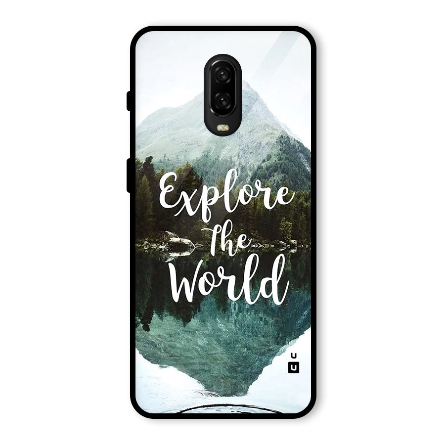 Explore The World Glass Back Case for OnePlus 6T