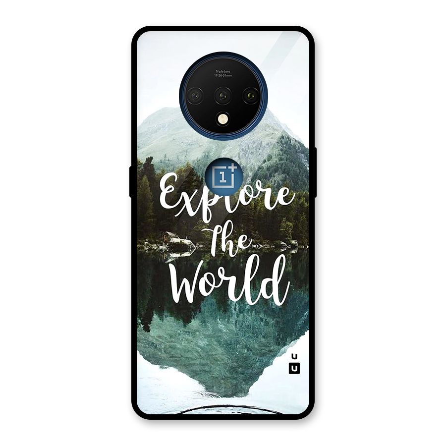 Explore The World Glass Back Case for OnePlus 7T