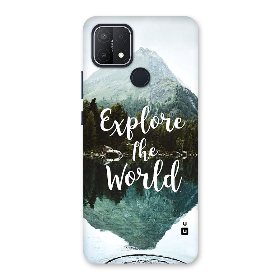 Explore The World Back Case for Oppo A15s