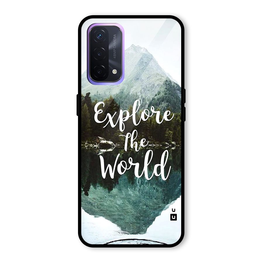 Explore The World Glass Back Case for Oppo A74 5G