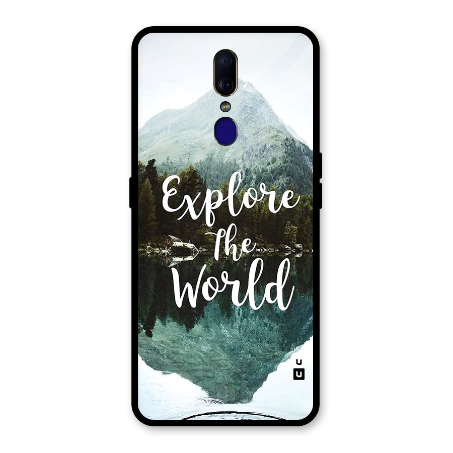 Explore The World Glass Back Case for Oppo F11