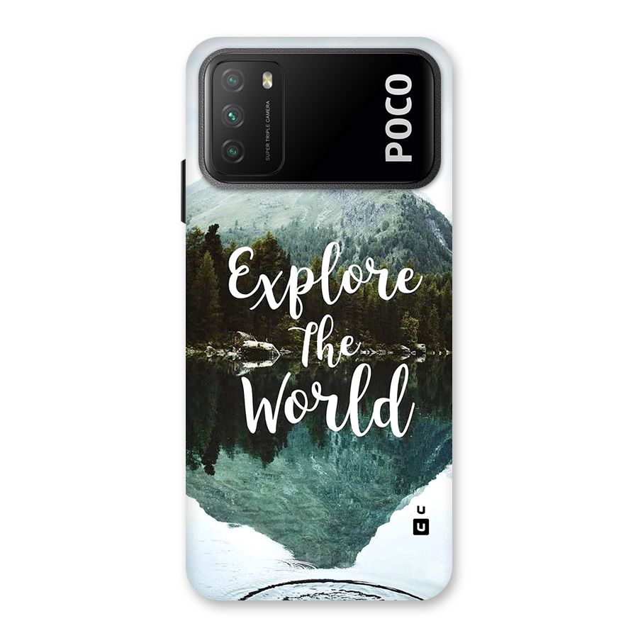 Explore The World Back Case for Poco M3