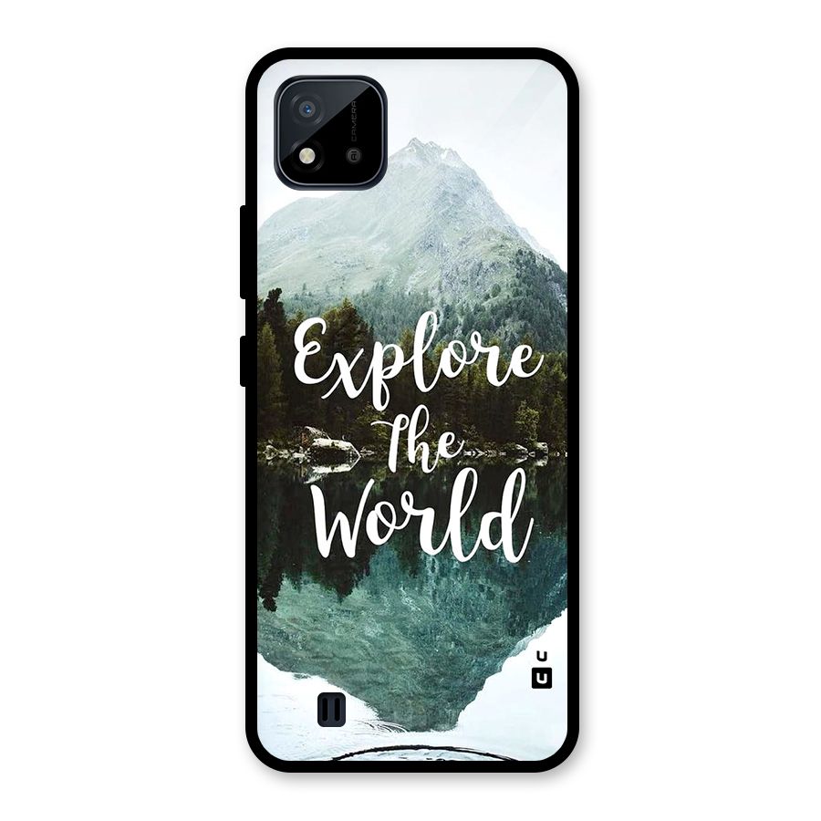 Explore The World Glass Back Case for Realme C11 2021