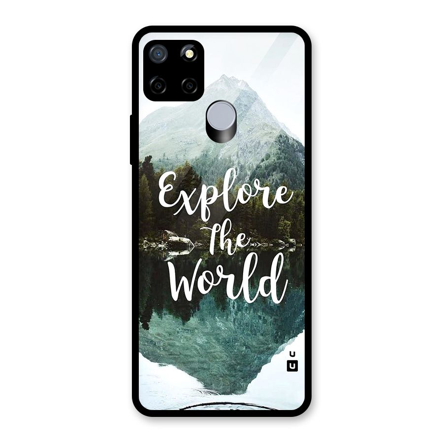 Explore The World Glass Back Case for Realme C15