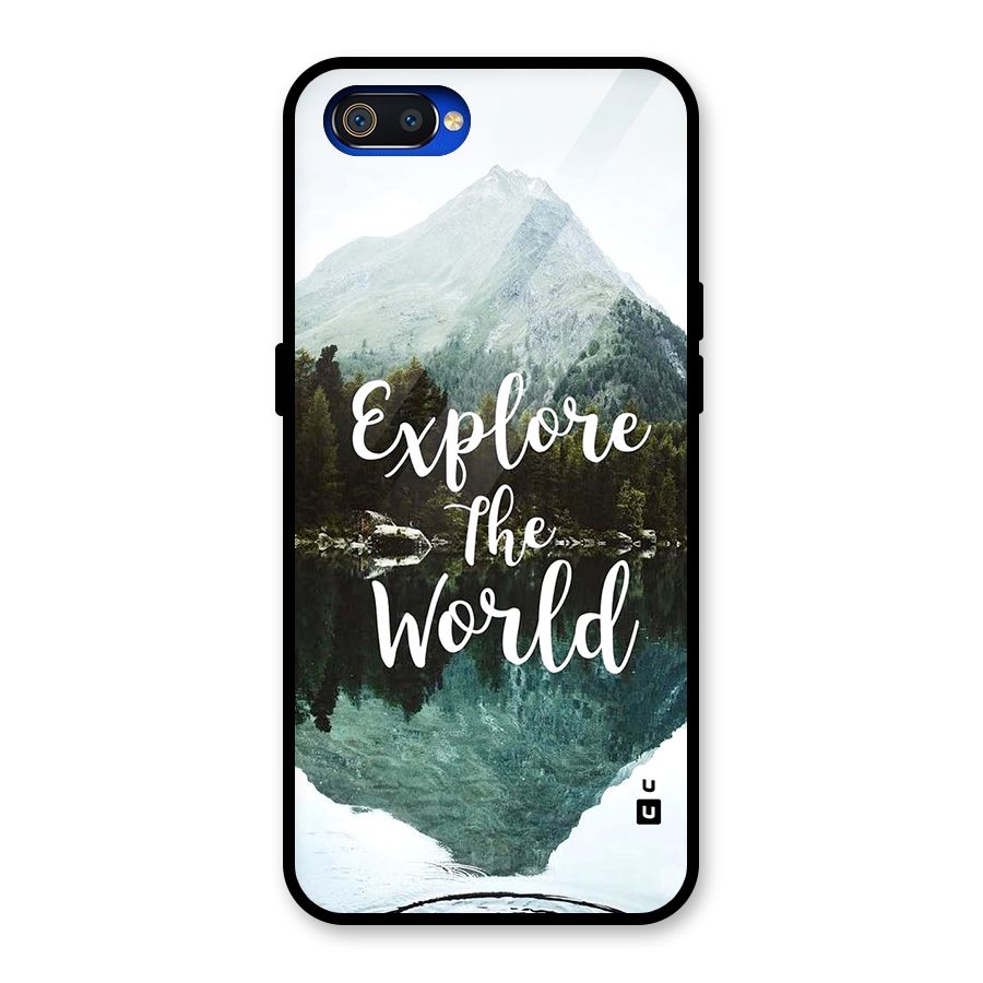 Explore The World Glass Back Case for Realme C2